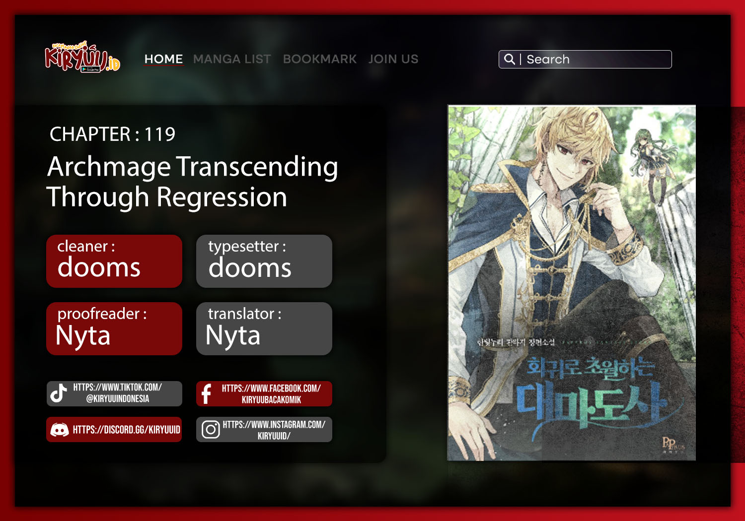 Archmage Transcending Through Regression Chap 119 - Next Chap 120