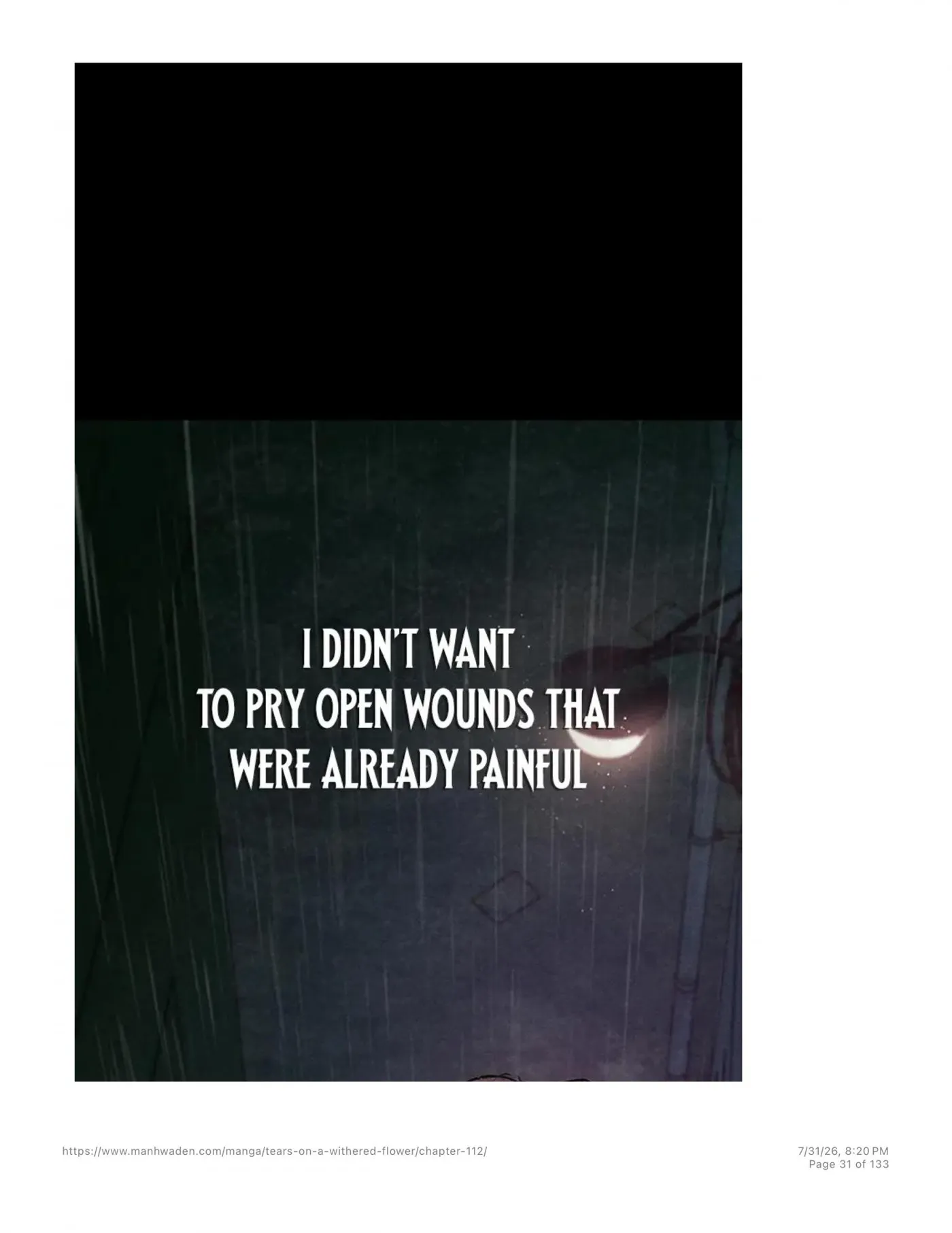 Tears on a Withered Flower Chap 112 - Next Chap 113