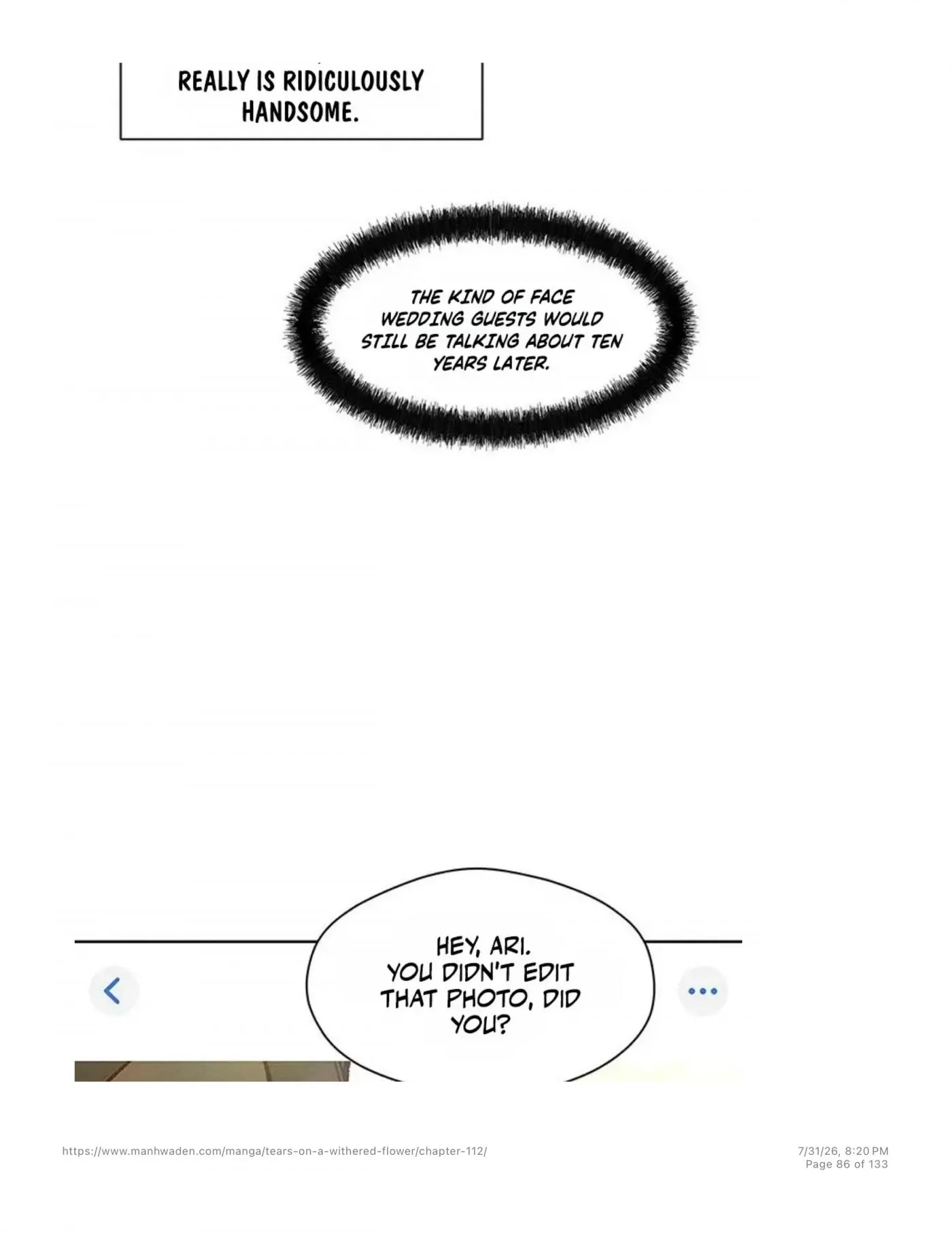Tears on a Withered Flower Chap 112 - Next Chap 113